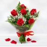 Bouquet of 6 Roses. Flowers at home Free home delivery