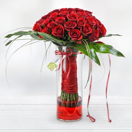 Bouquet of 80, 90 or 100 Red Roses Spectacular Gift Bouquet