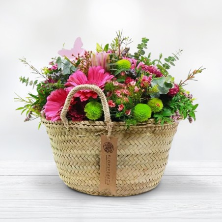 Home delivery of original flowers. Forest flowers basket